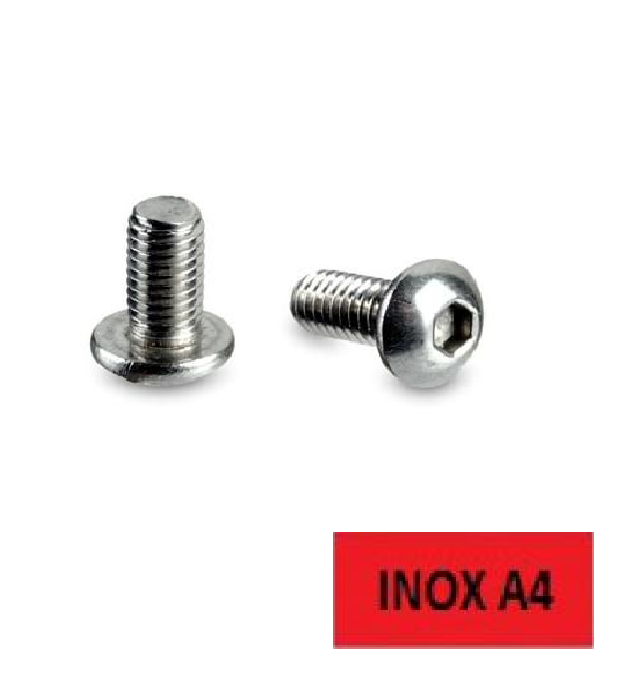 Vis BHC ISO 7380-1 Inox A4 filetage complet 3 x 18 Bte 1000 (Prix à l'unité)
