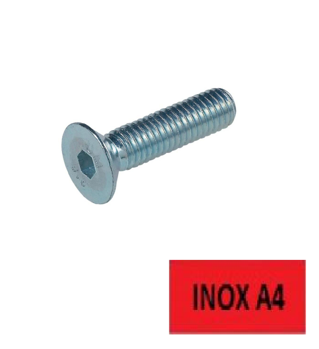 Vis FHC ISO 10642 Inox A4 filetage complet 3 x 10 boîte 1000 (Prix à l'unité)